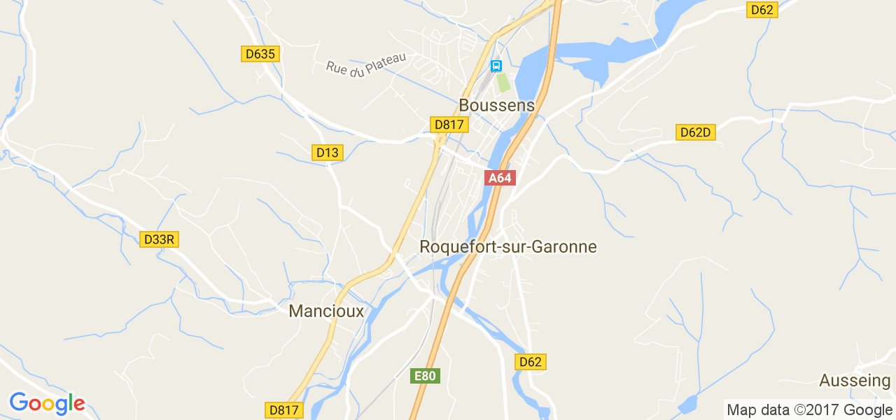 map de la ville de Roquefort-sur-Garonne