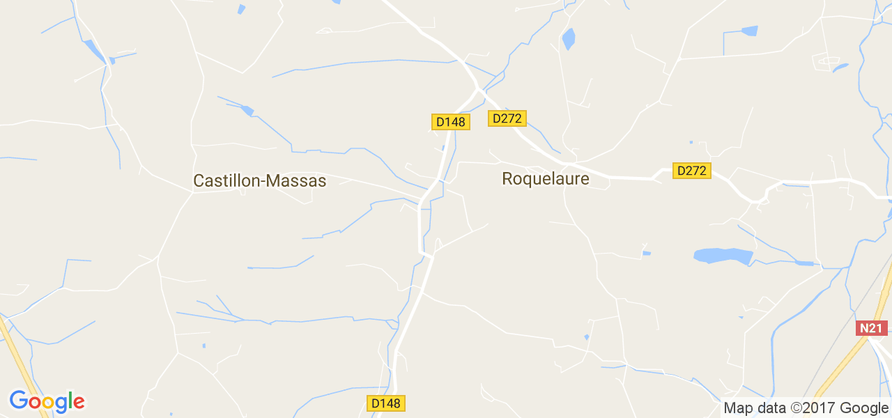 map de la ville de Roquelaure