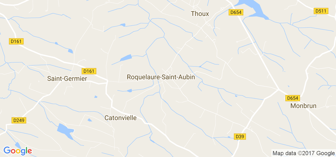 map de la ville de Roquelaure-Saint-Aubin