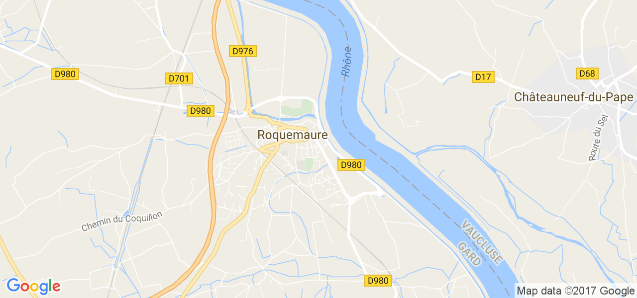 map de la ville de Roquemaure