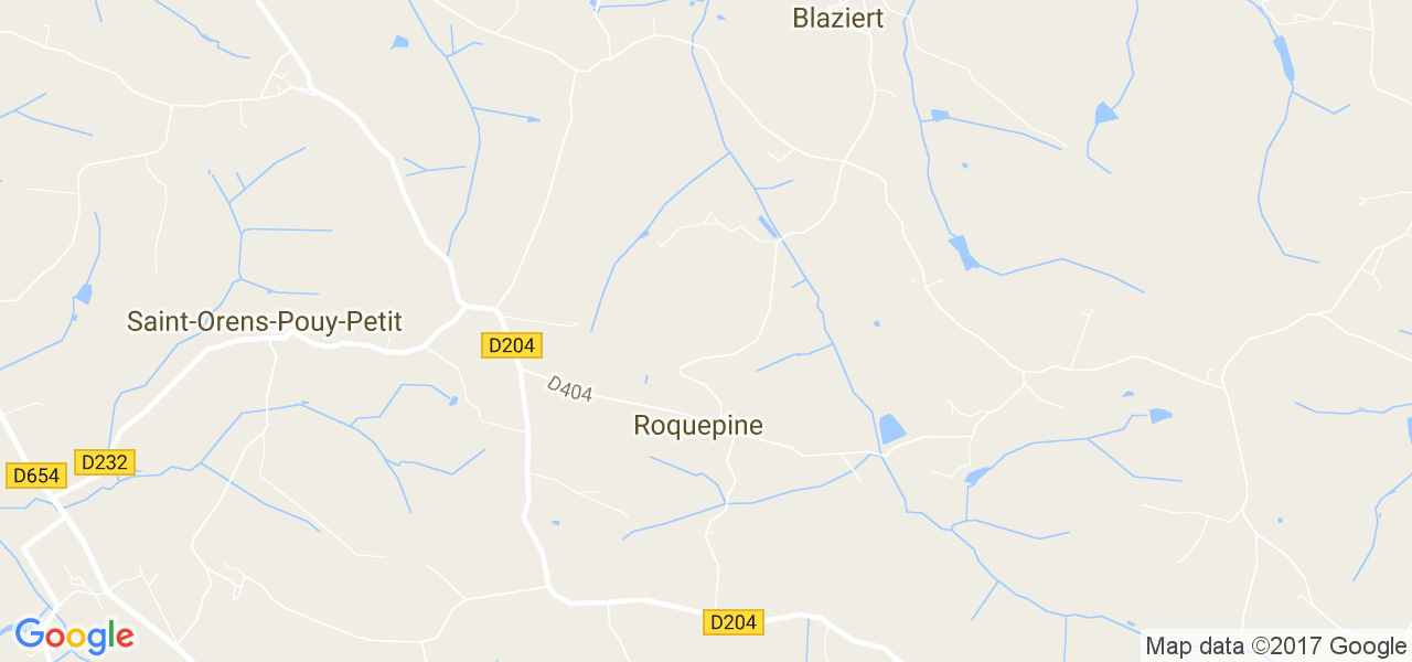 map de la ville de Roquepine