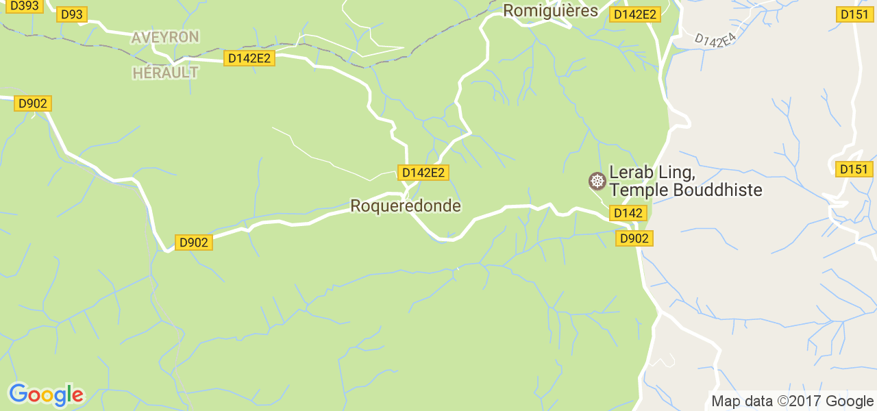 map de la ville de Roqueredonde