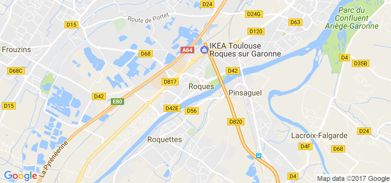 map de la ville de Roques