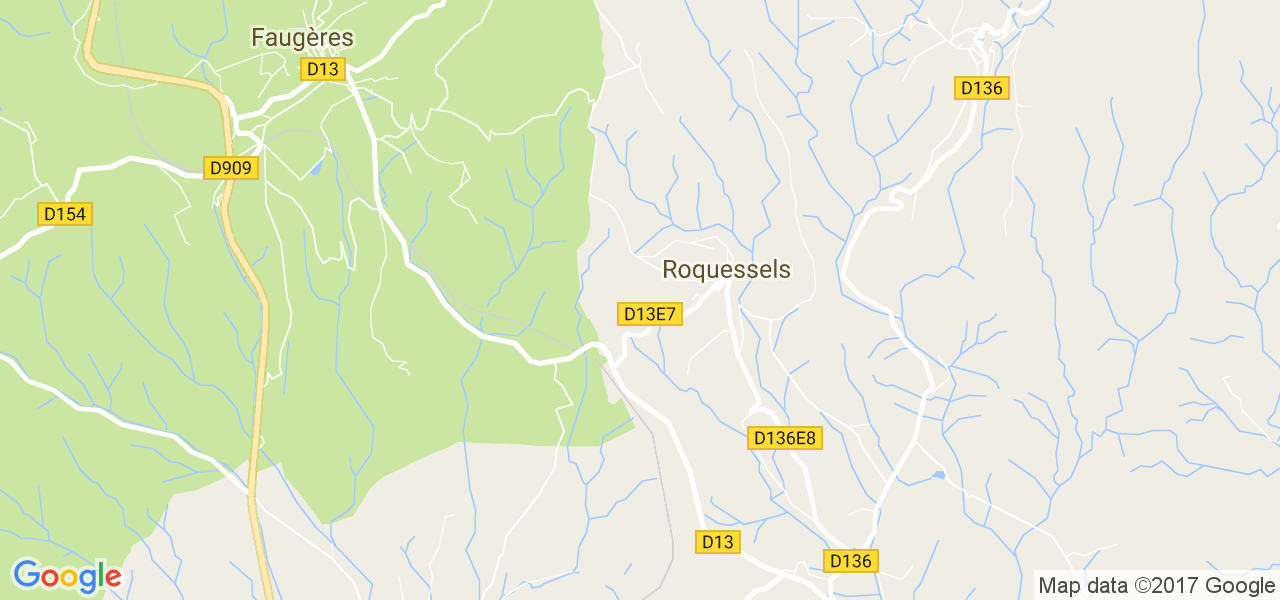 map de la ville de Roquessels