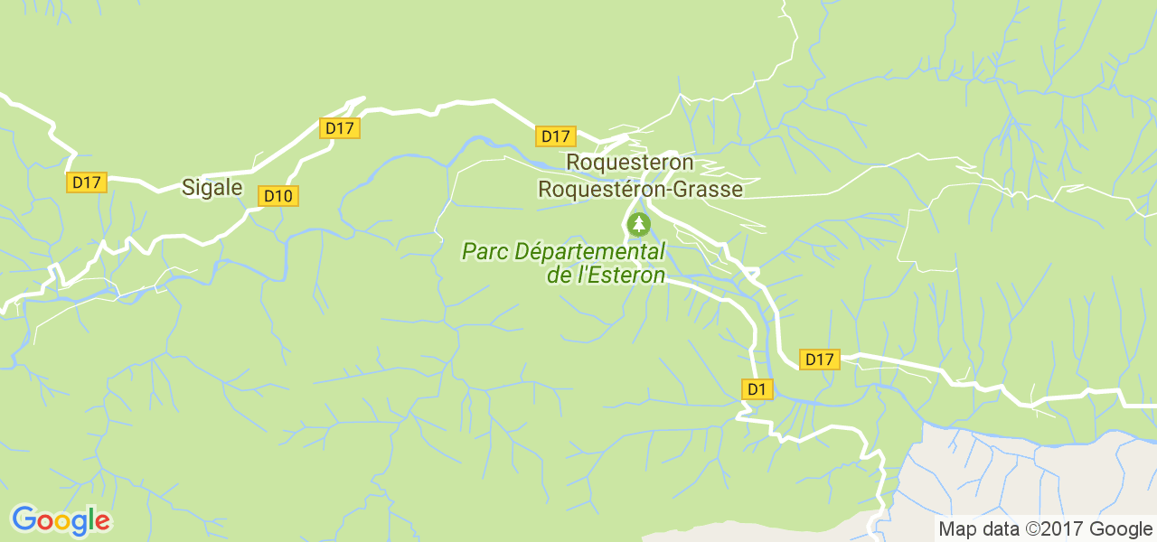 map de la ville de Roquesteron