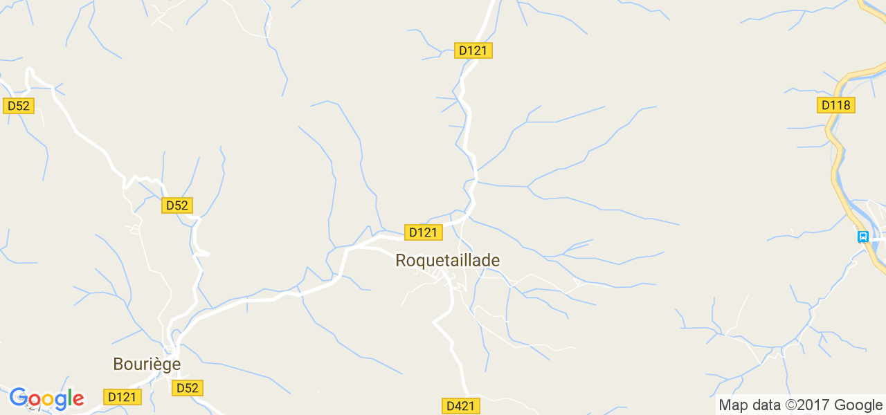 map de la ville de Roquetaillade