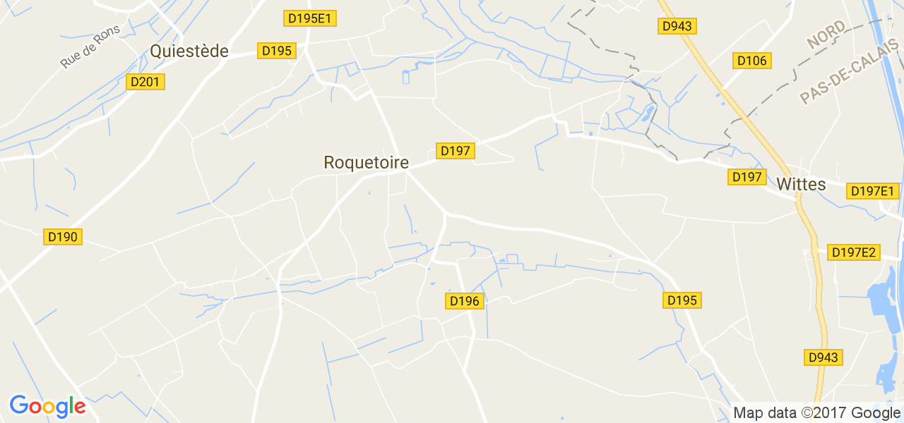 map de la ville de Roquetoire