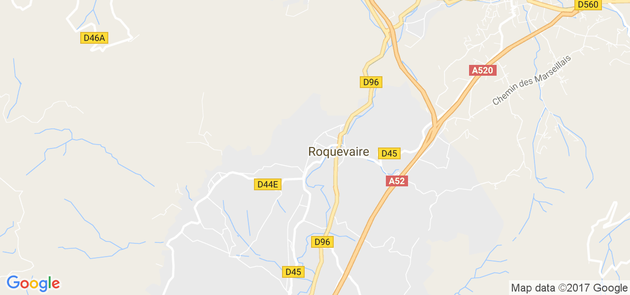 map de la ville de Roquevaire