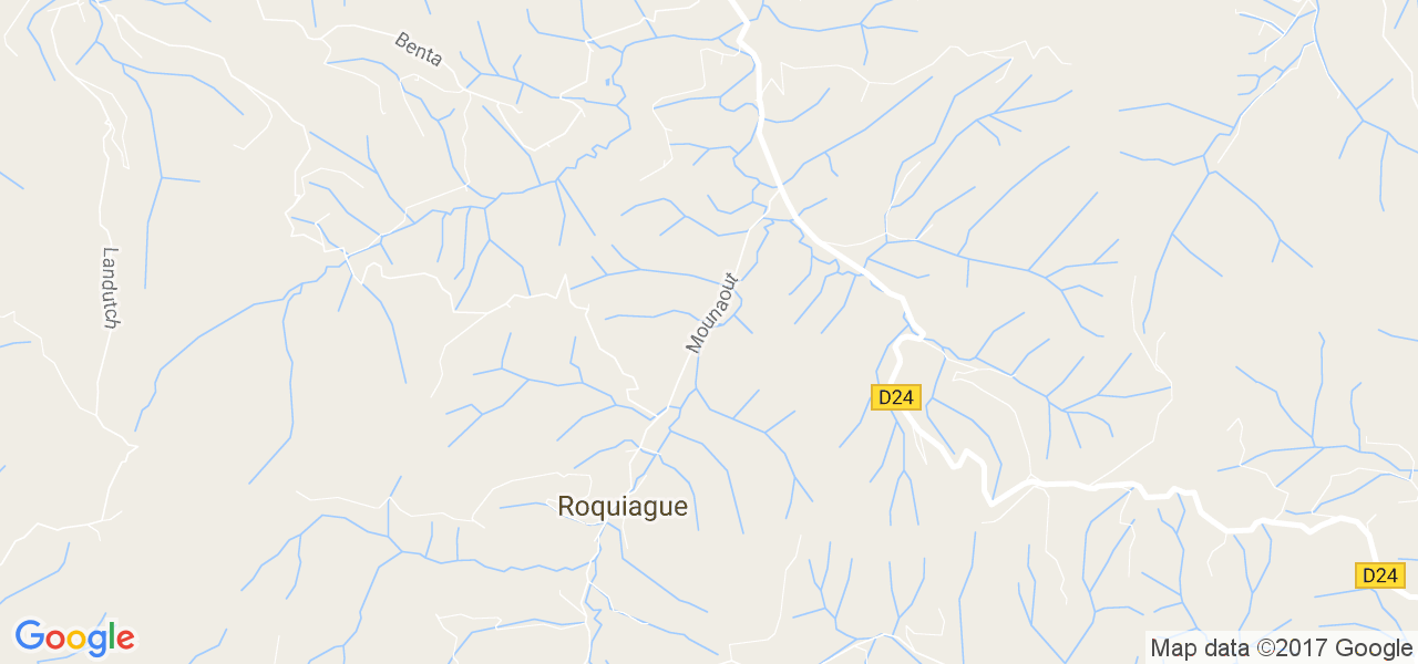 map de la ville de Roquiague