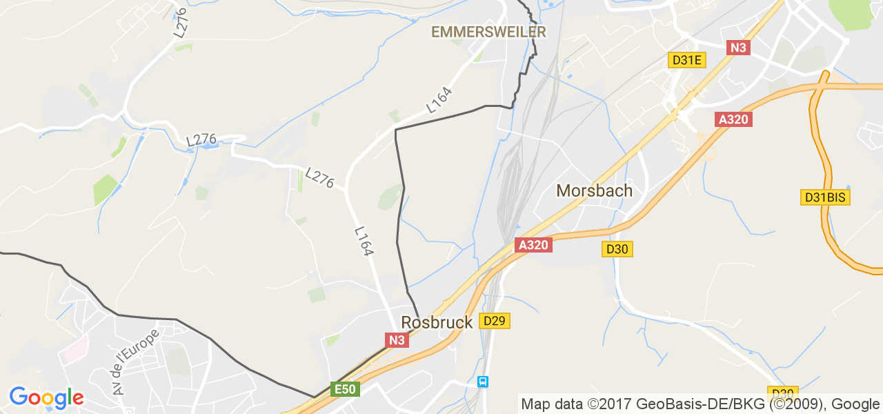 map de la ville de Rosbruck