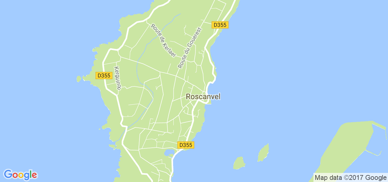 map de la ville de Roscanvel