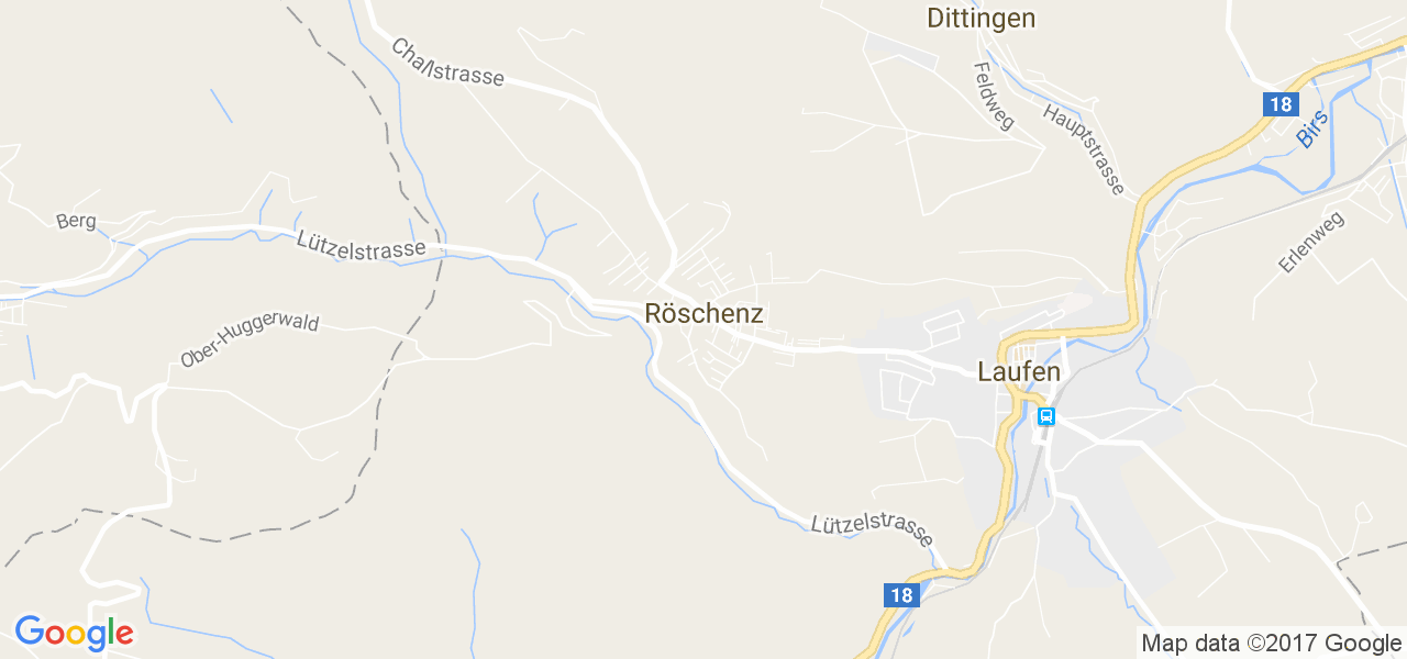 map de la ville de Röschenz