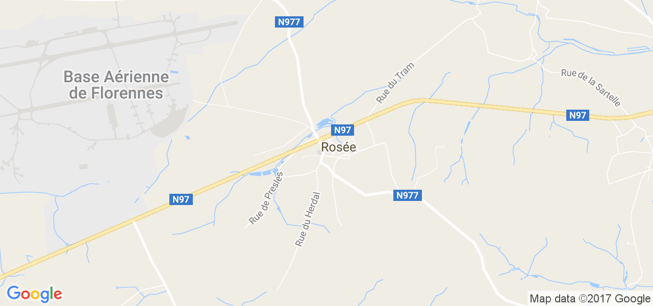 map de la ville de Rosée