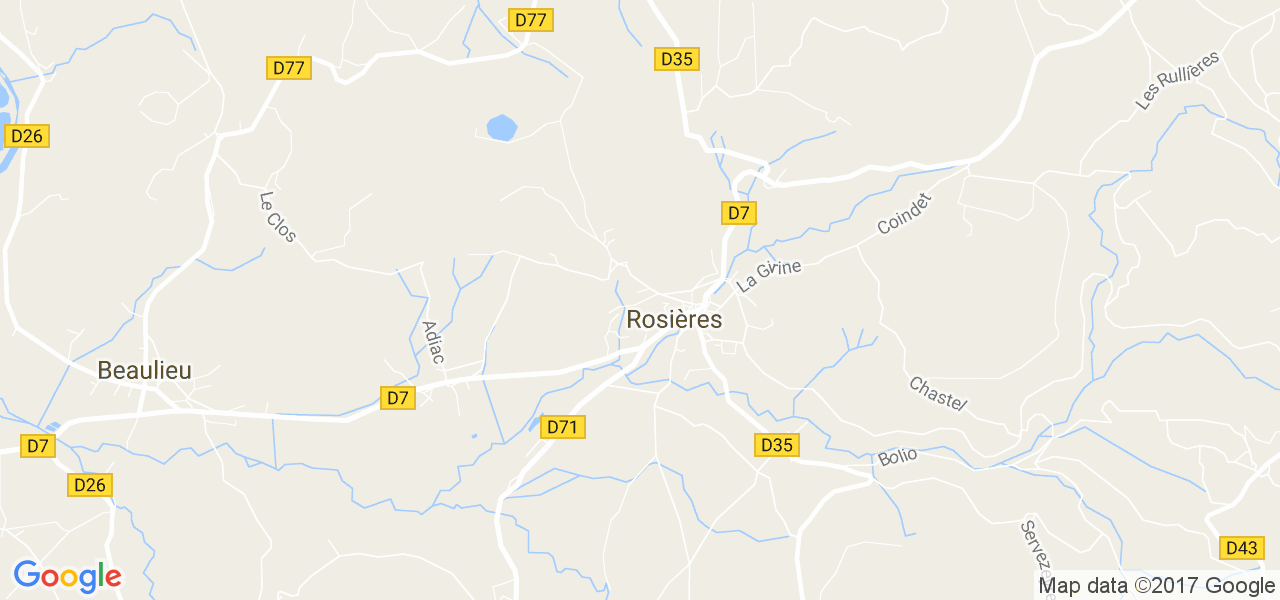 map de la ville de Rosières