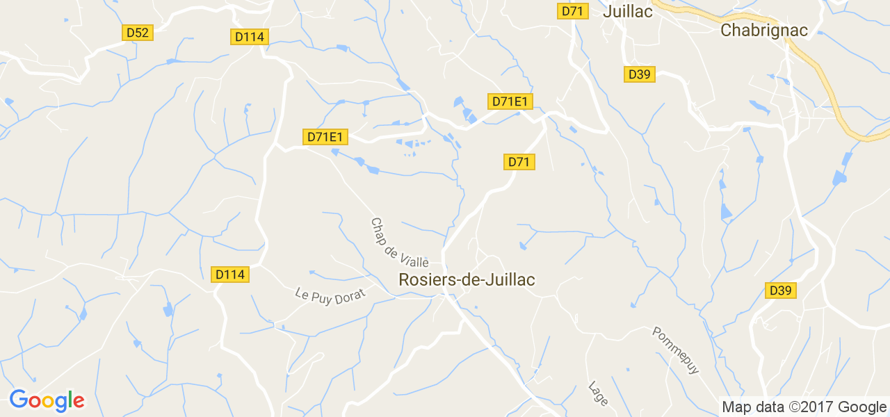 map de la ville de Rosiers-de-Juillac