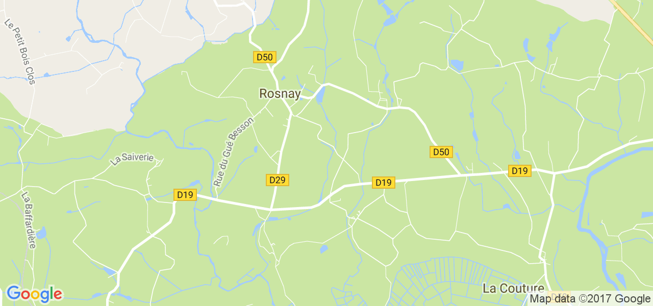 map de la ville de Rosnay