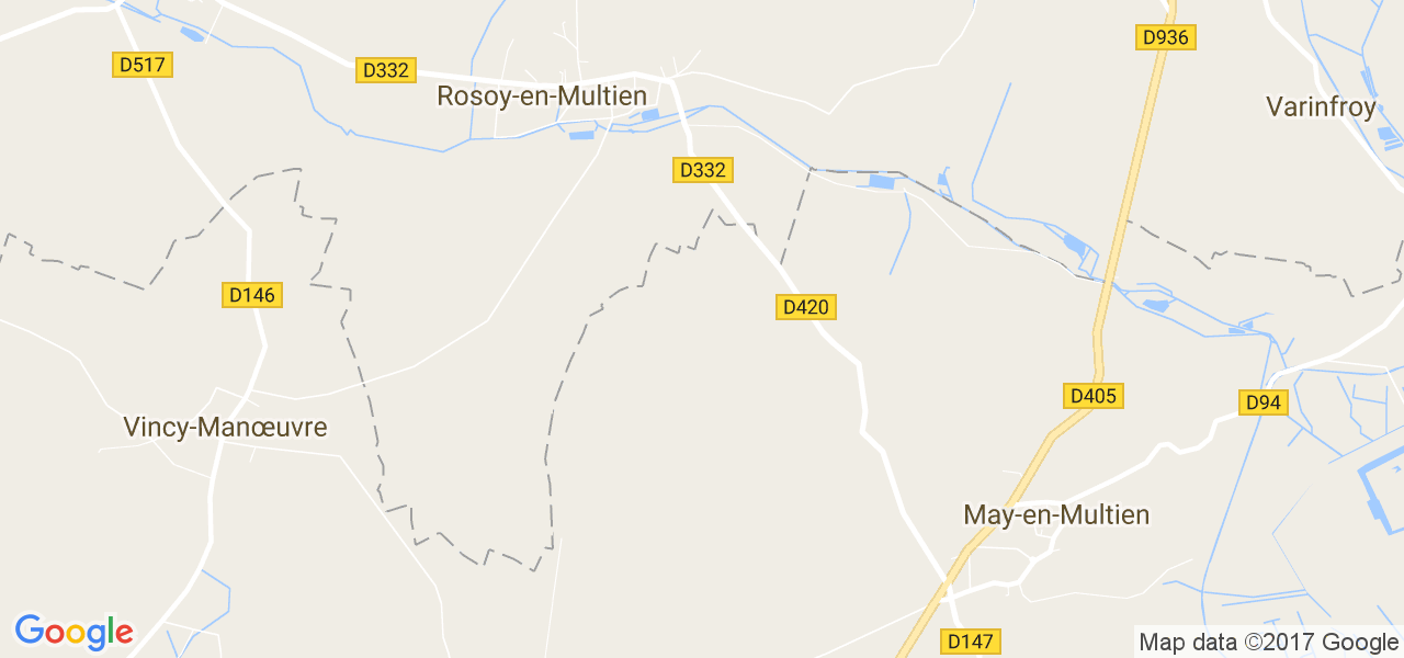 map de la ville de Rosoy-en-Multien