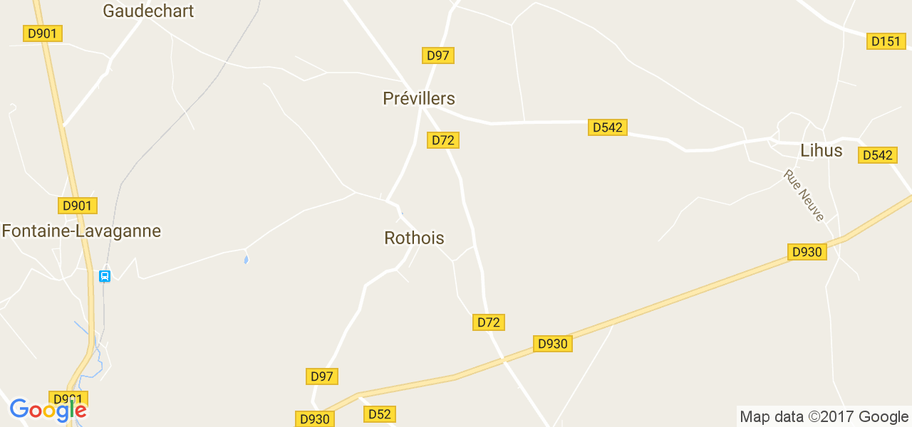 map de la ville de Rothois