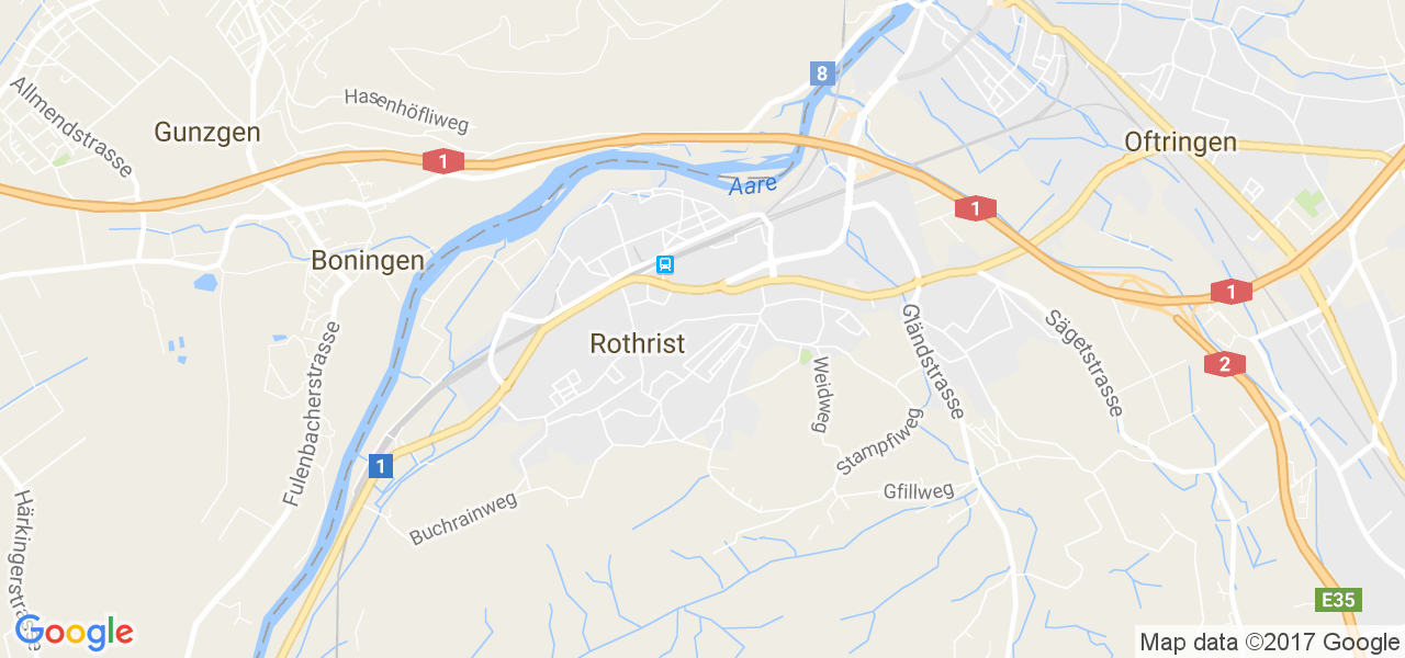 map de la ville de Rothrist