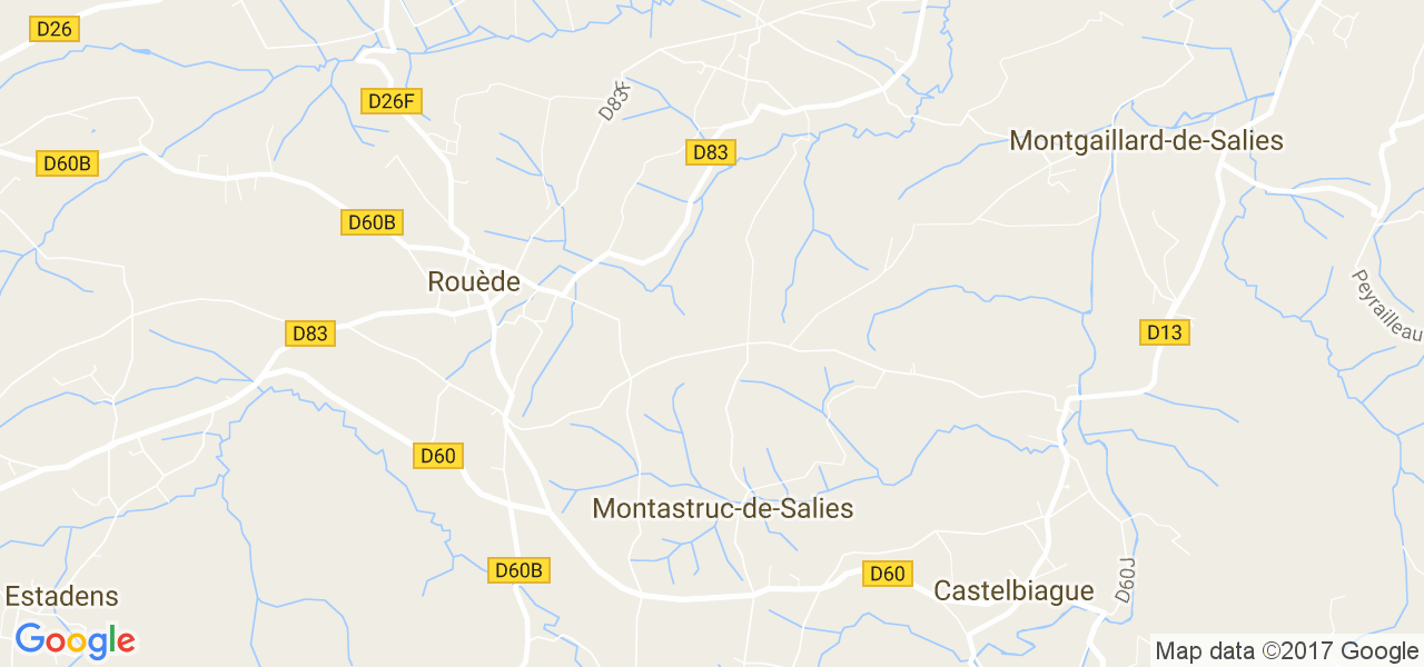 map de la ville de Rouède