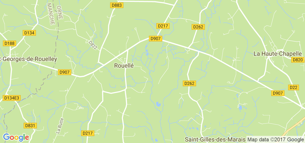 map de la ville de Rouellé