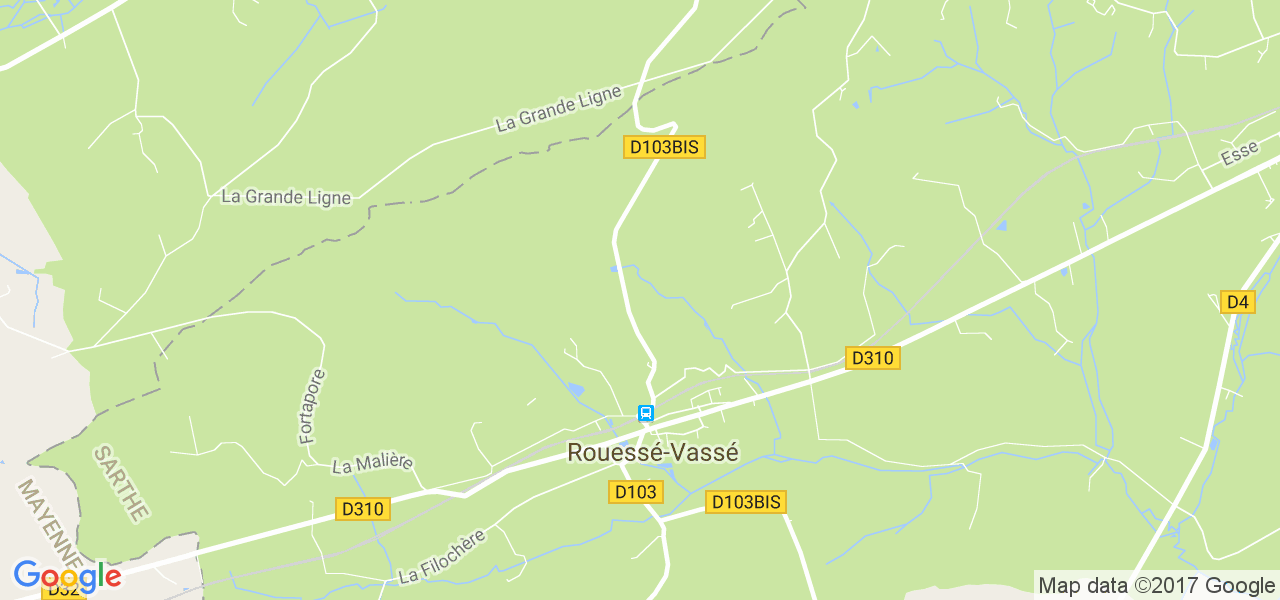 map de la ville de Rouessé-Vassé