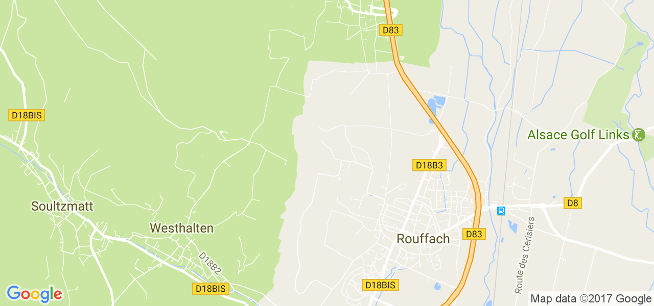 map de la ville de Rouffach