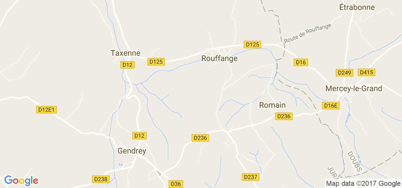 map de la ville de Rouffange