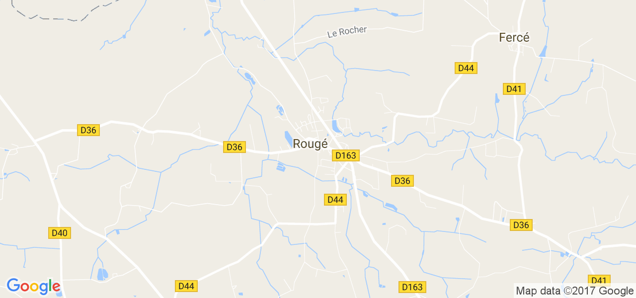 map de la ville de Rougé