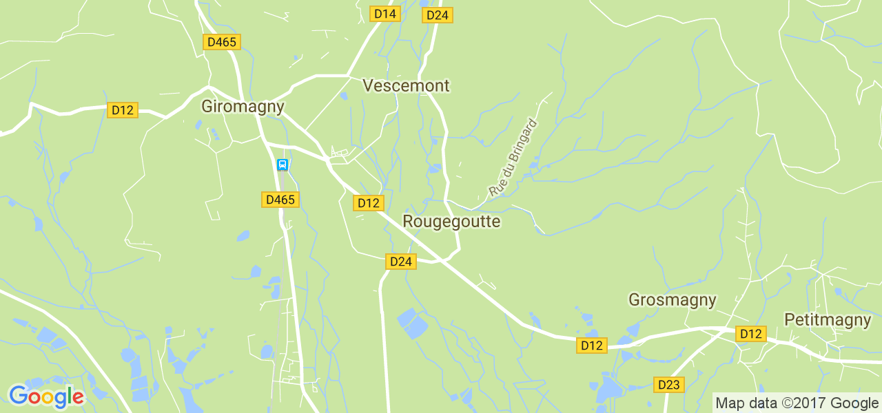 map de la ville de Rougegoutte