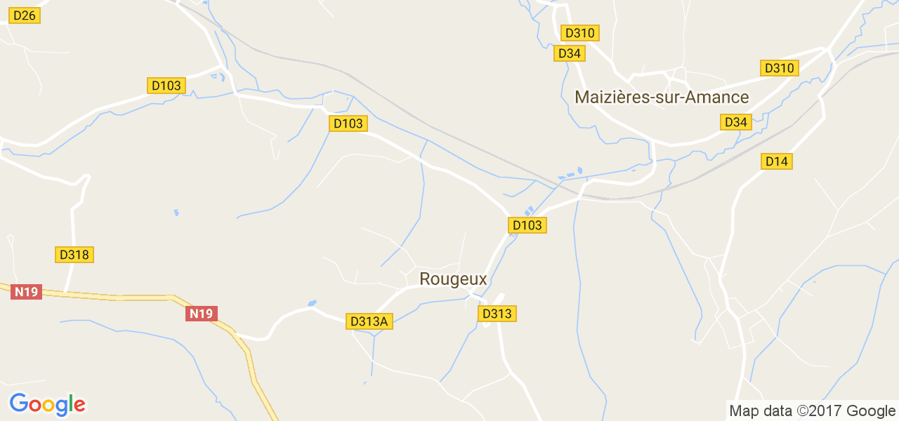 map de la ville de Rougeux