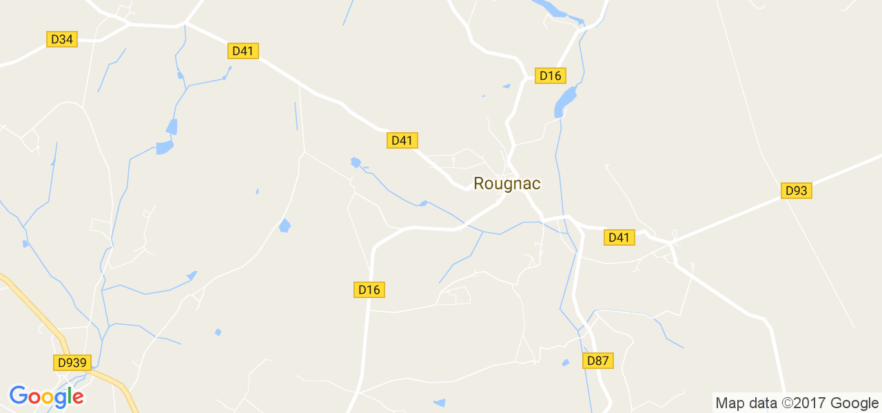 map de la ville de Rougnac