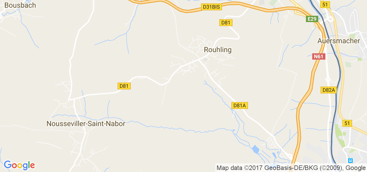 map de la ville de Rouhling