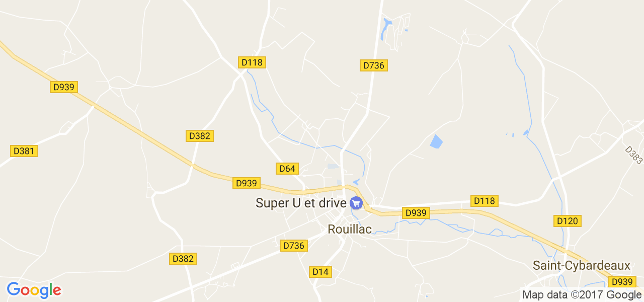 map de la ville de Rouillac