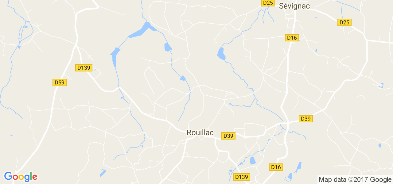 map de la ville de Rouillac