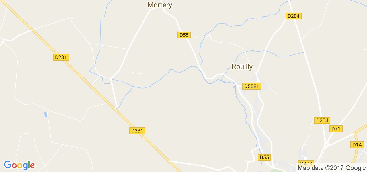 map de la ville de Rouilly