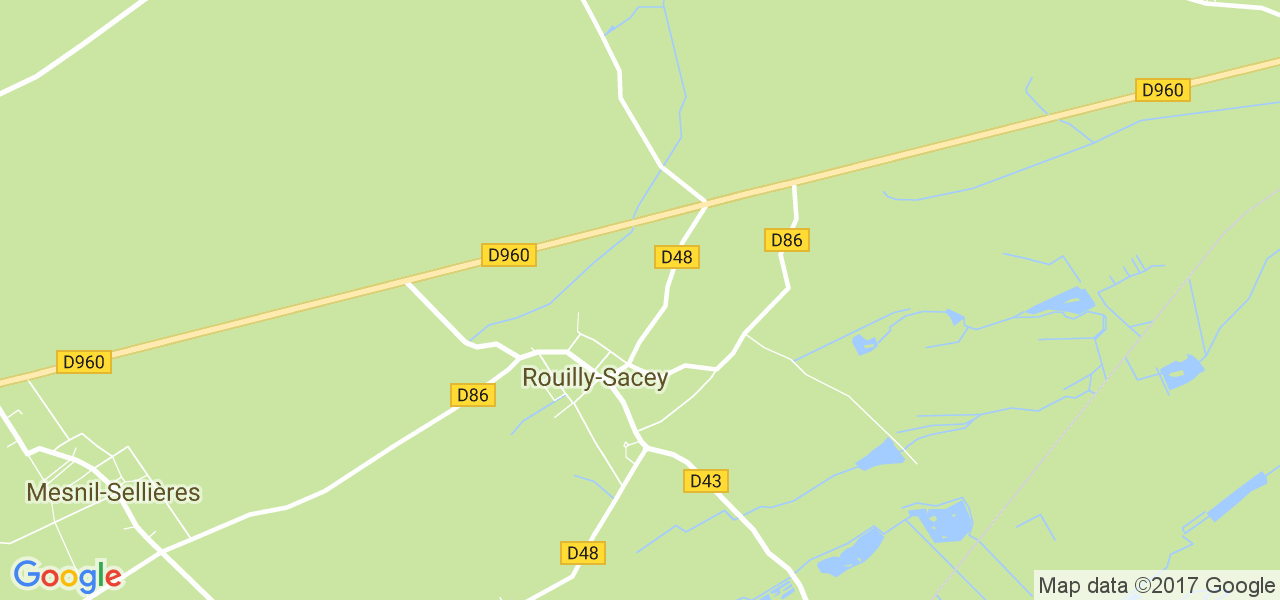 map de la ville de Rouilly-Sacey