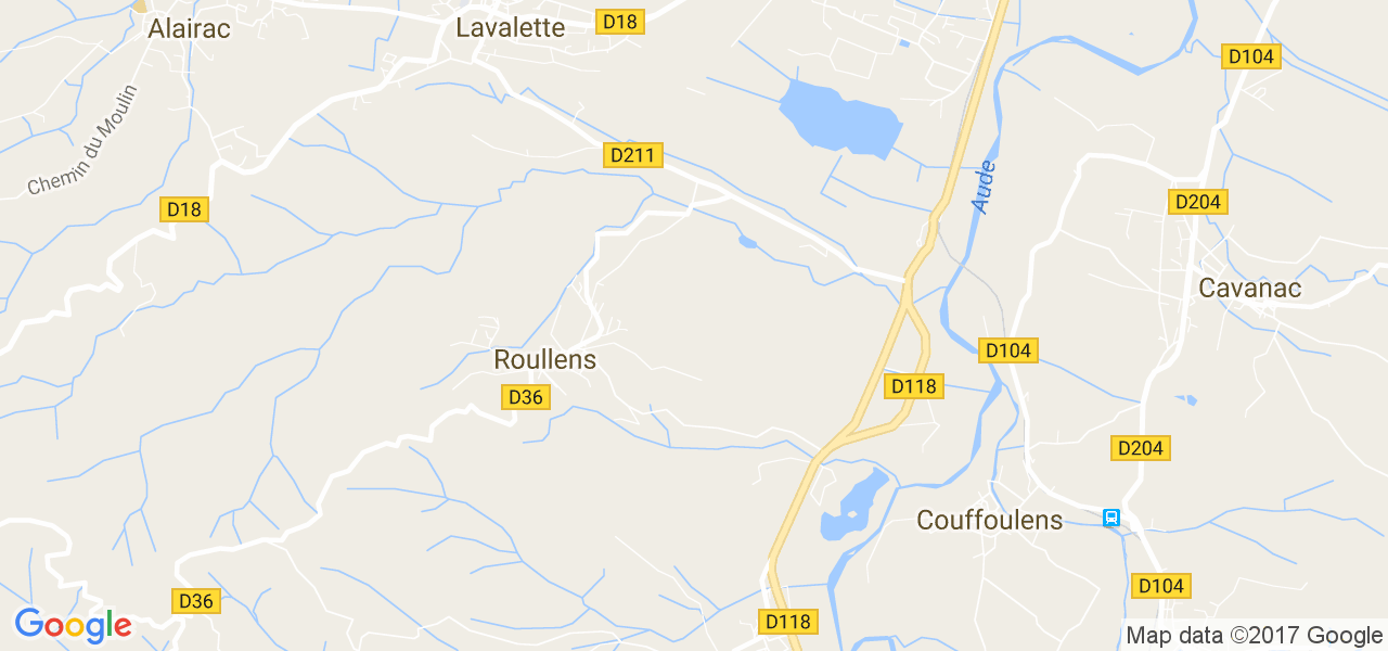 map de la ville de Roullens