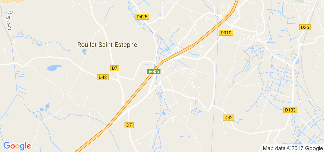 map de la ville de Roullet-Saint-Estèphe