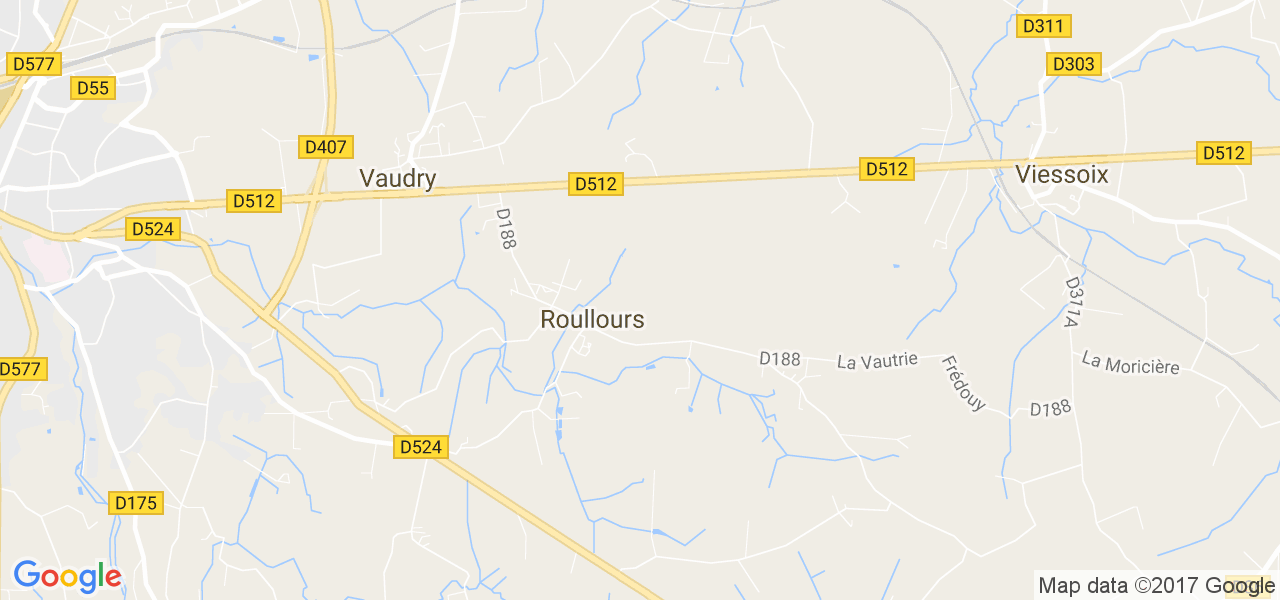 map de la ville de Roullours