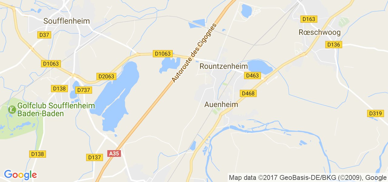 map de la ville de Rountzenheim