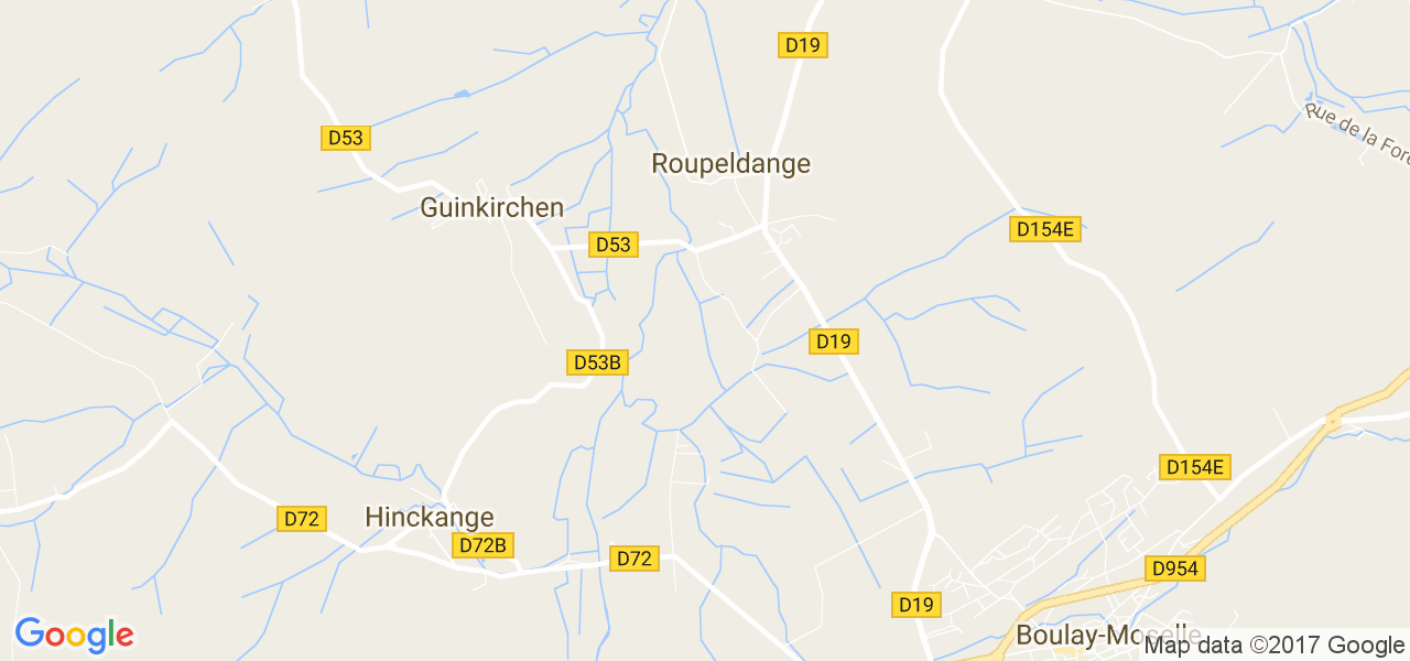 map de la ville de Roupeldange