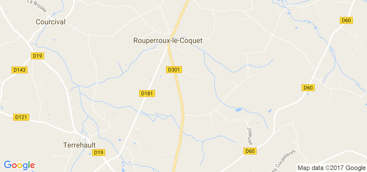 map de la ville de Rouperroux-le-Coquet