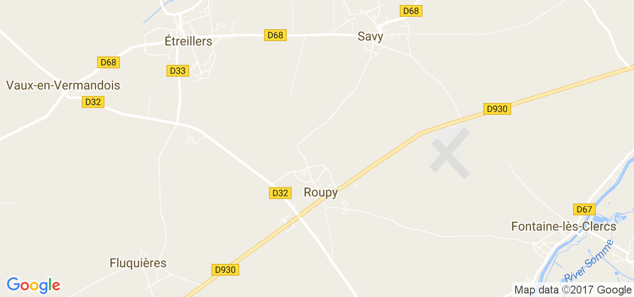 map de la ville de Roupy