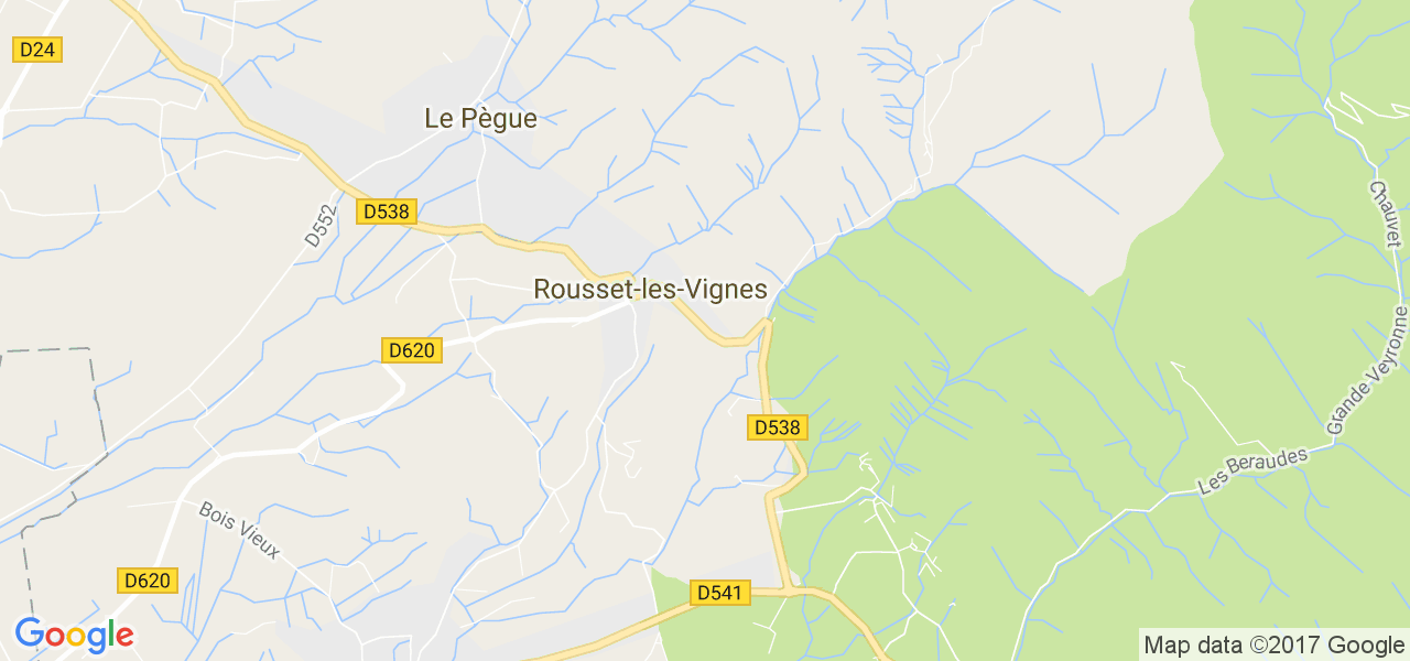 map de la ville de Rousset-les-Vignes