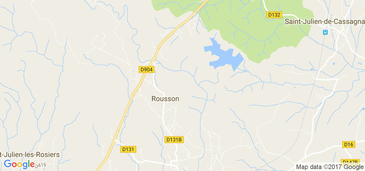 map de la ville de Rousson