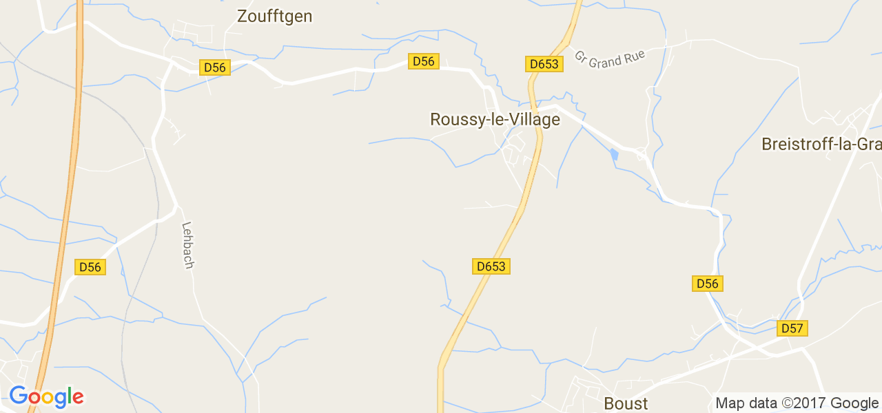 map de la ville de Roussy-le-Village