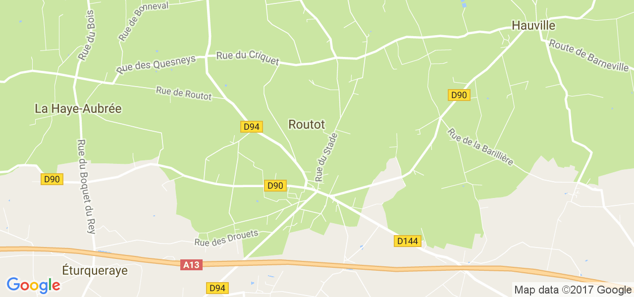 map de la ville de Routot