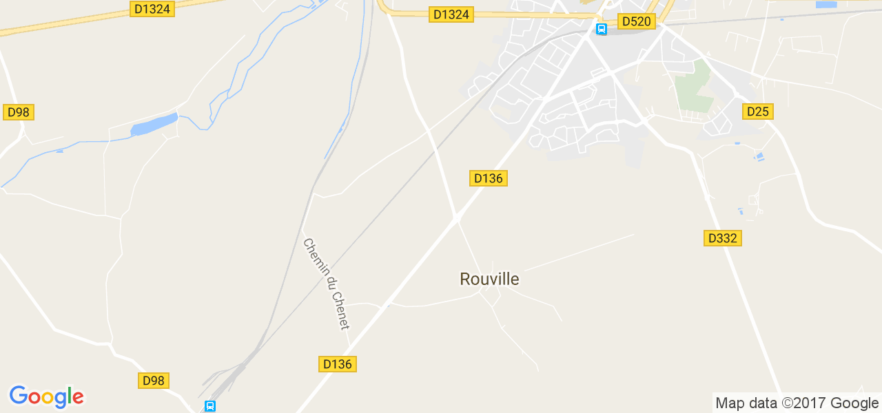 map de la ville de Rouville