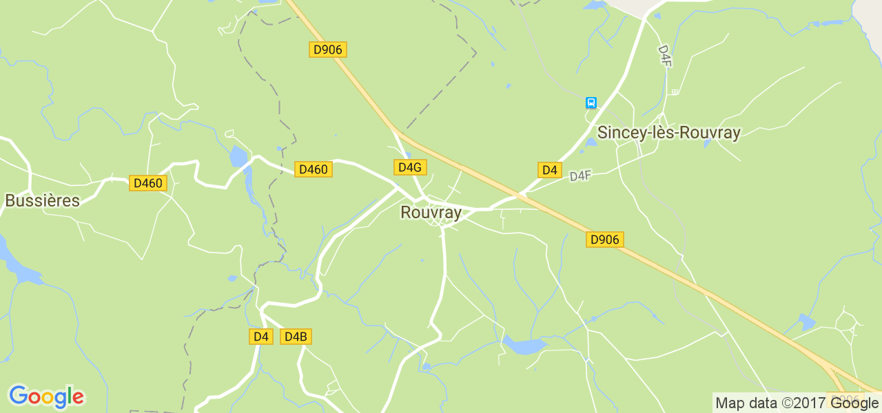 map de la ville de Rouvray